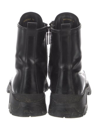 Prada Leather Combat Boots