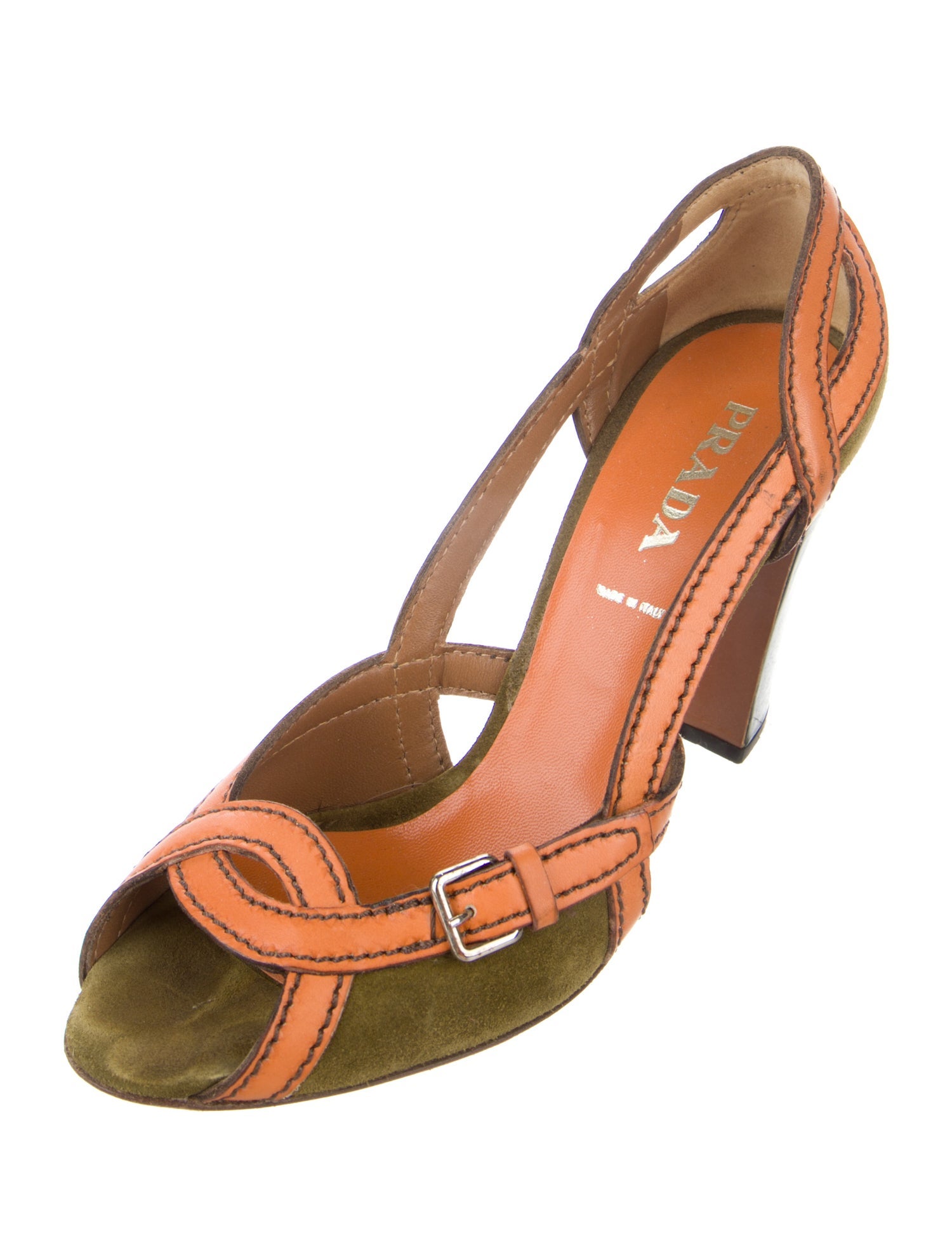 Prada Suede Colorblock Pattern Espadrilles