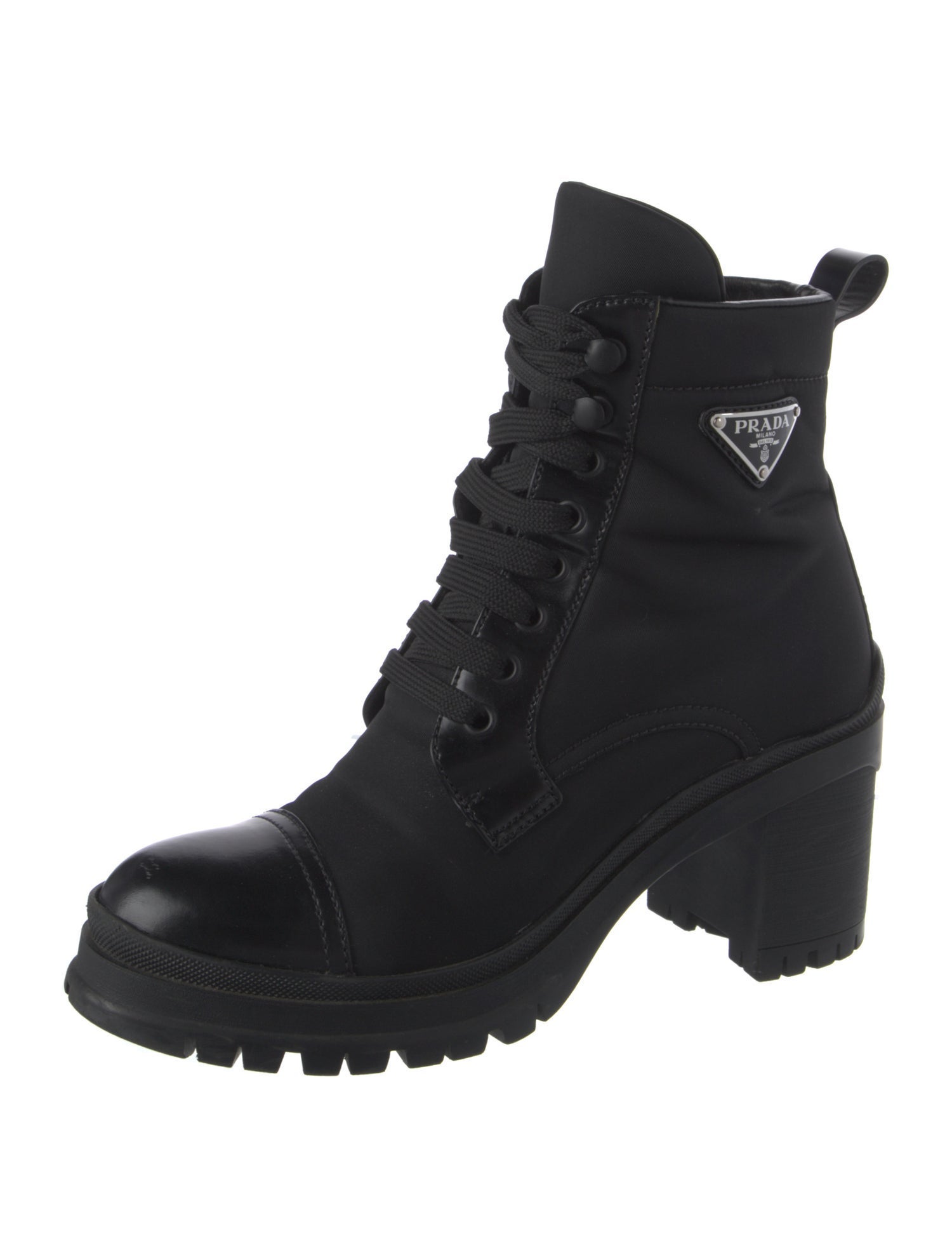 Prada Nylon Combat Boots