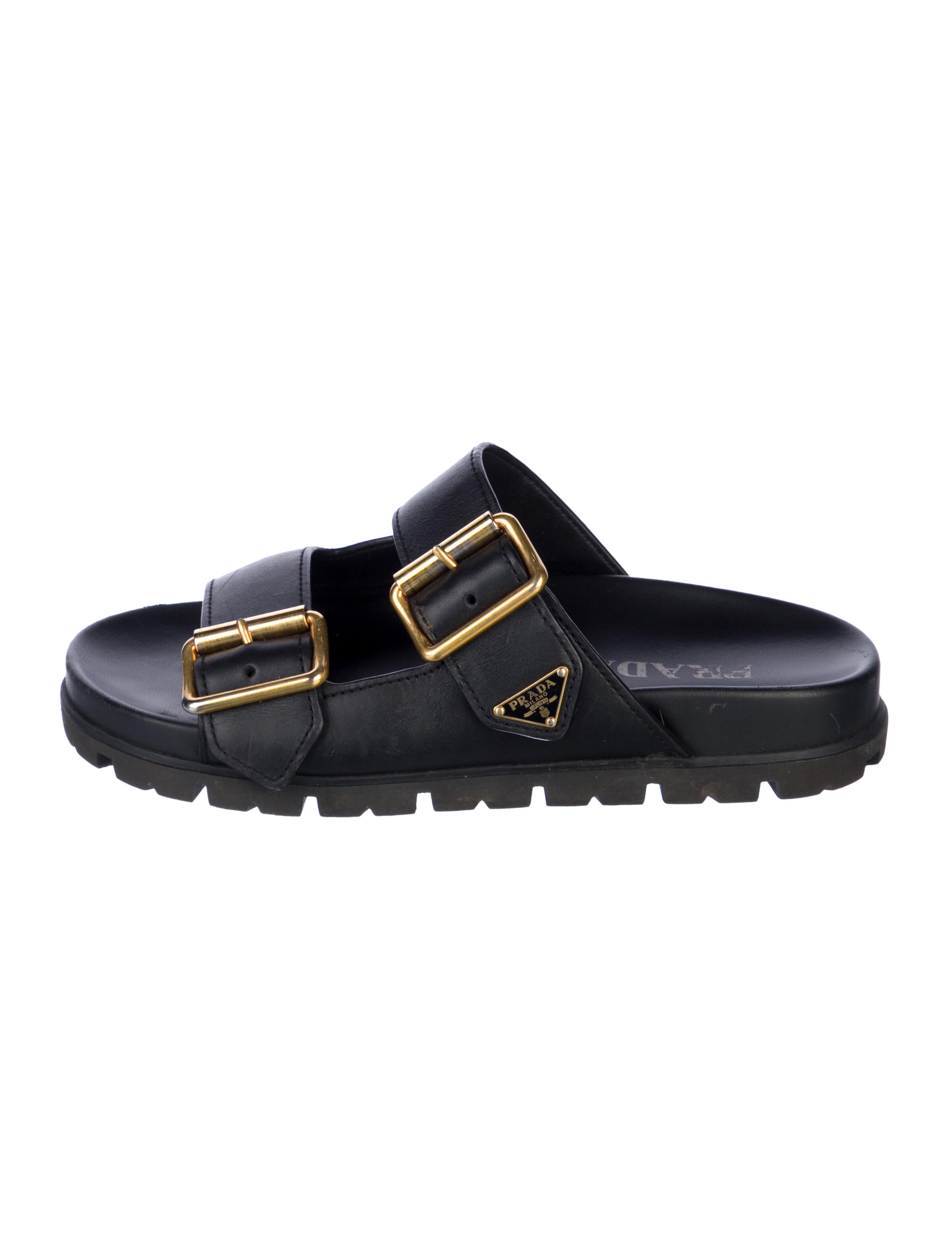 Prada Leather Slides