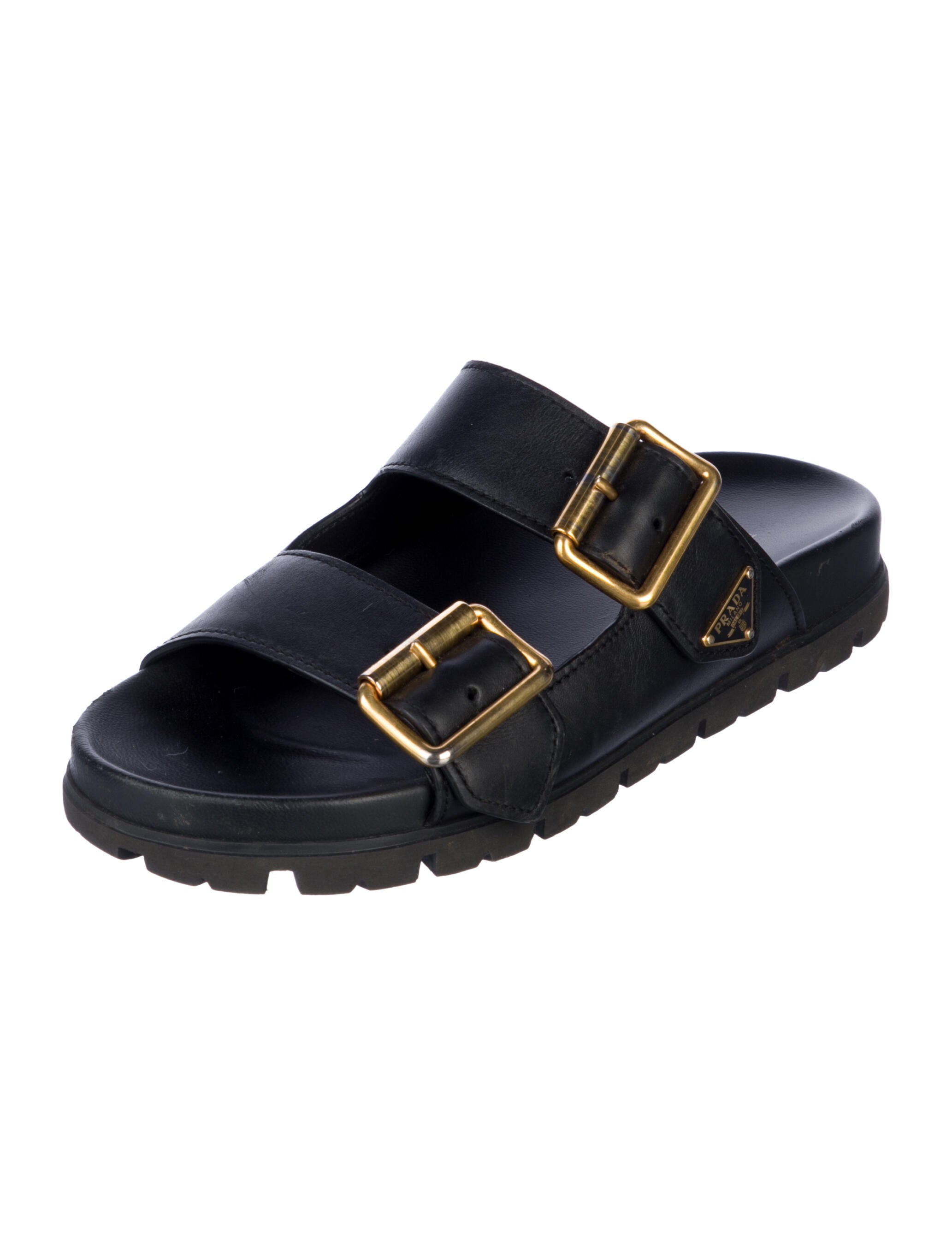 Prada Leather Slides