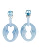 Prada Crystal & Plexiglass Geometric Drop Earrings