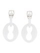 Prada Crystal & Plexiglass Geometric Drop Earrings