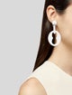 Prada Crystal & Plexiglass Geometric Drop Earrings