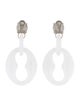 Prada Crystal & Plexiglass Geometric Drop Earrings