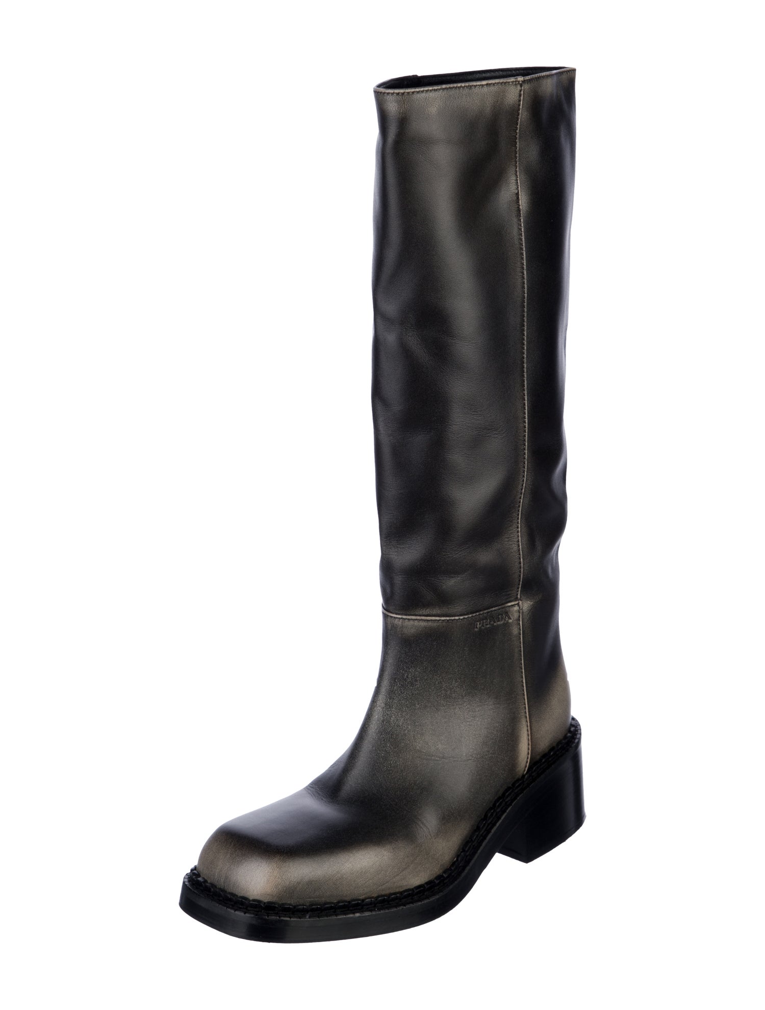 Prada Leather Riding Boots