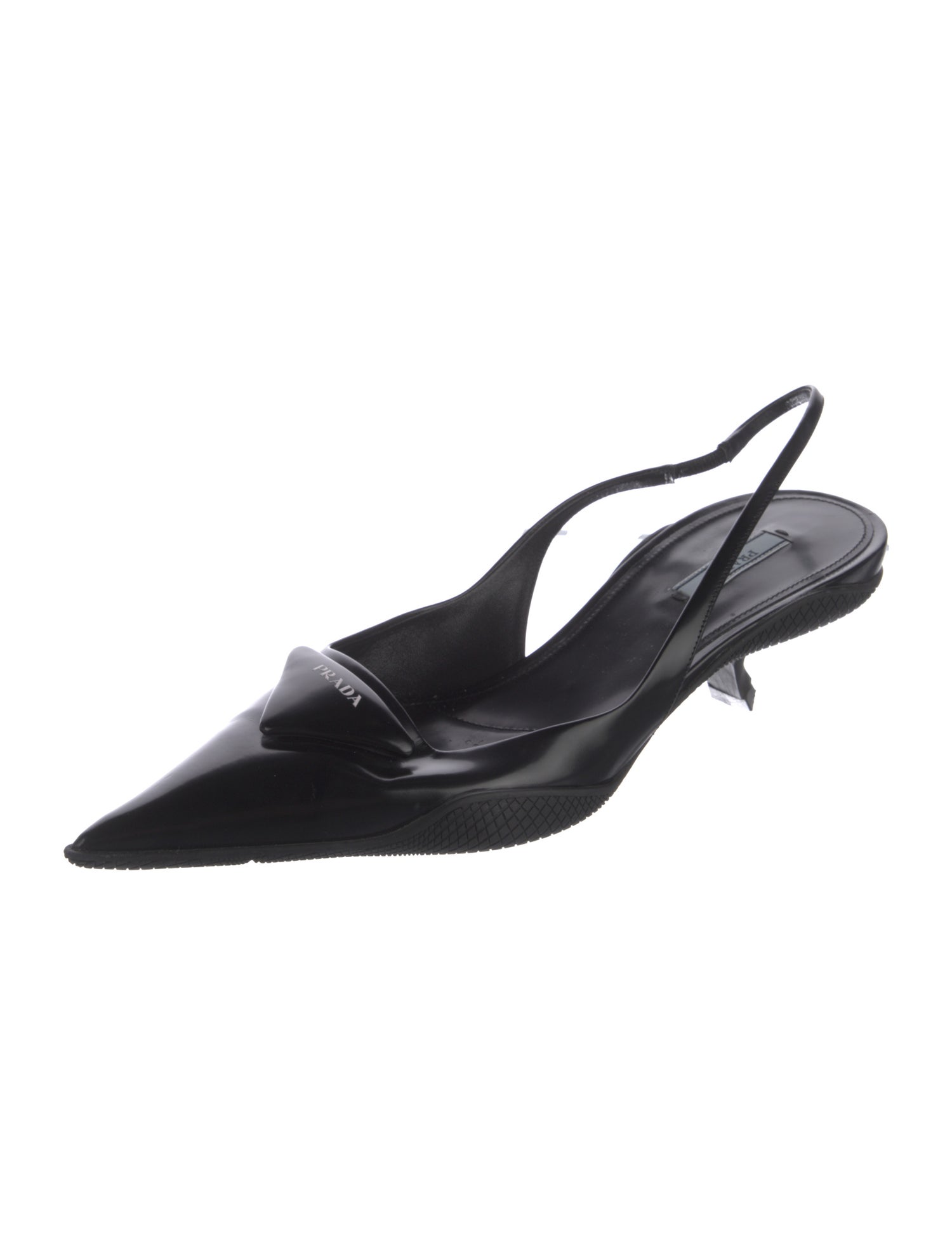 Prada Patent Leather Slingback Pumps