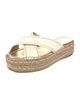 Prada Leather Whipstitch Trim Espadrilles