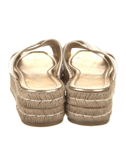 Prada Leather Whipstitch Trim Espadrilles