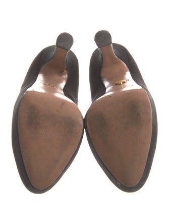 Prada Suede Cutout Accent Pumps
