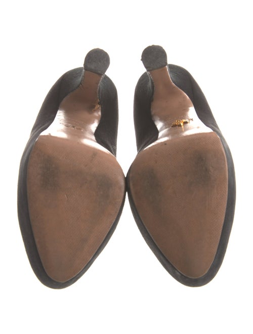 Prada Suede Cutout Accent Pumps