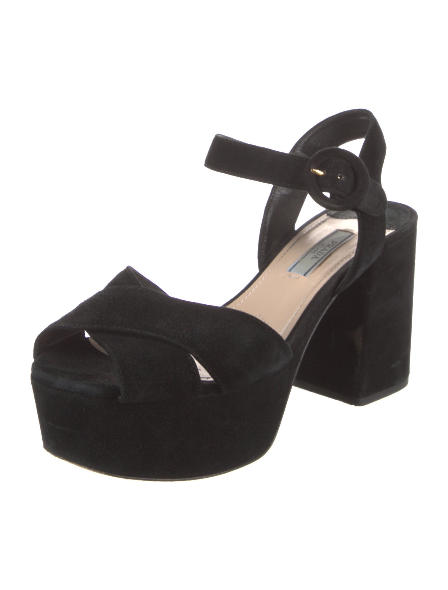 Prada Suede Slingback Sandals