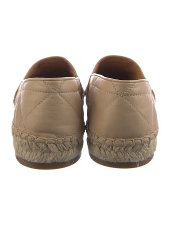 Prada Quilted Pattern Leather Espadrilles