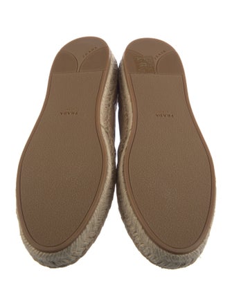 Prada Quilted Pattern Leather Espadrilles