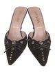 Prada Suede Bow Accents Mules