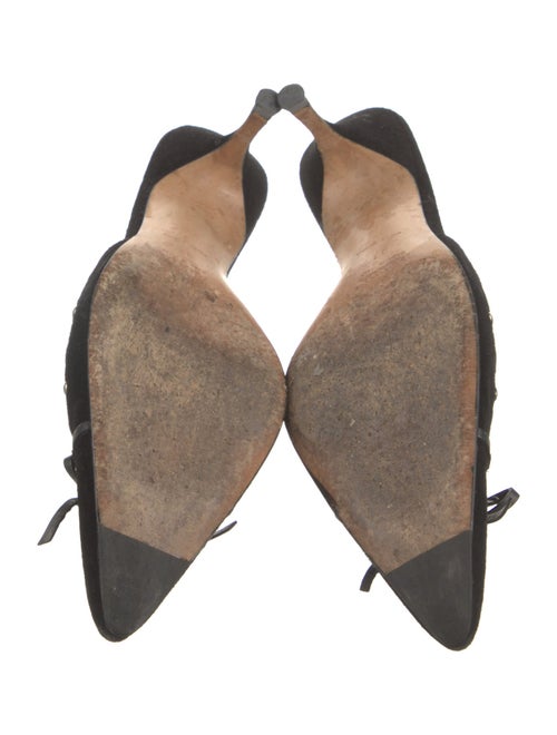 Prada Suede Bow Accents Mules