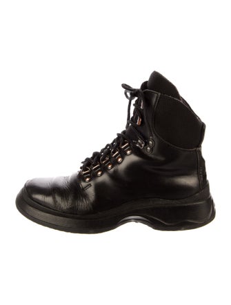 Prada Leather Combat Boots