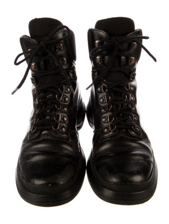 Prada Leather Combat Boots