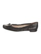 Prada Signature Logo Leather Ballet Flats