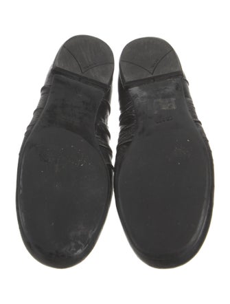 Prada Signature Logo Leather Ballet Flats