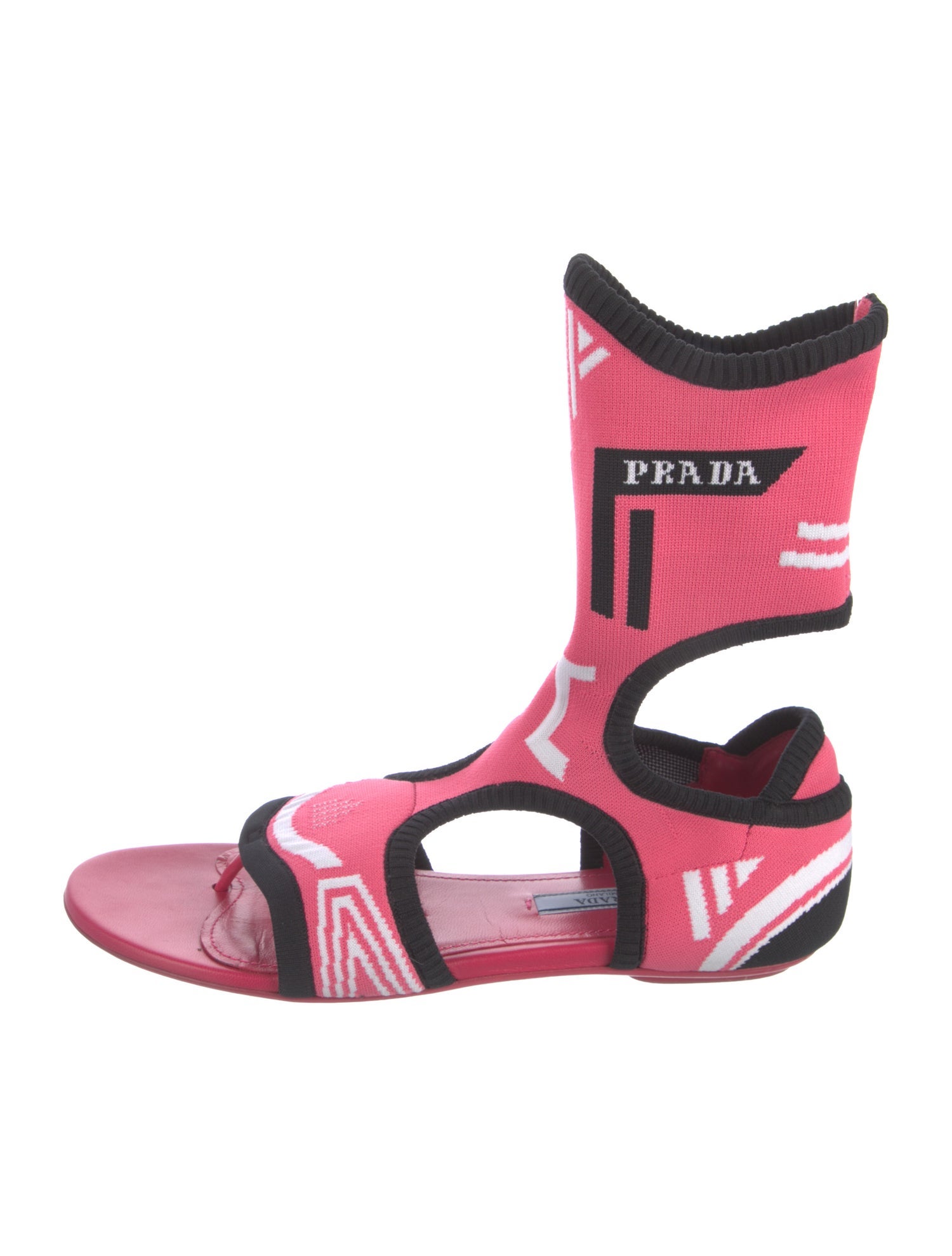 Prada Printed Gladiator Sandals