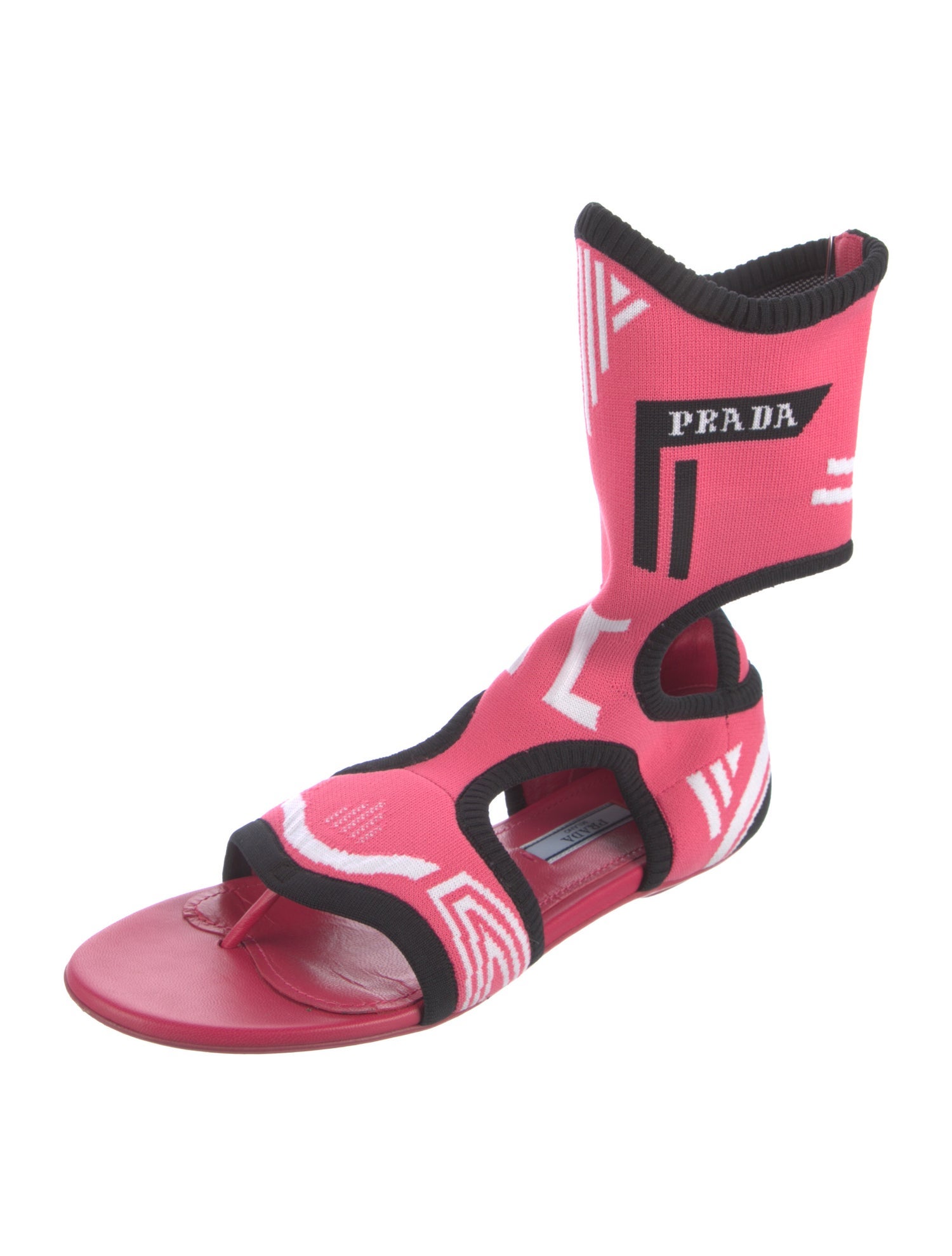 Prada Printed Gladiator Sandals