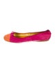Prada Suede Colorblock Pattern Ballet Flats