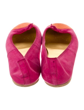 Prada Suede Colorblock Pattern Ballet Flats