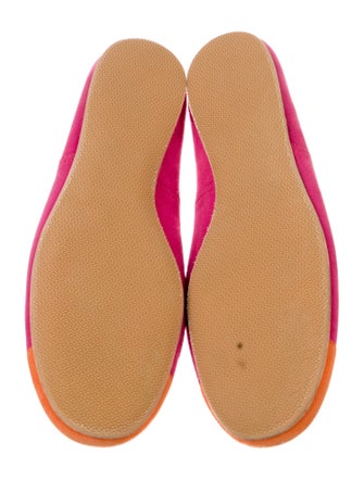 Prada Suede Colorblock Pattern Ballet Flats