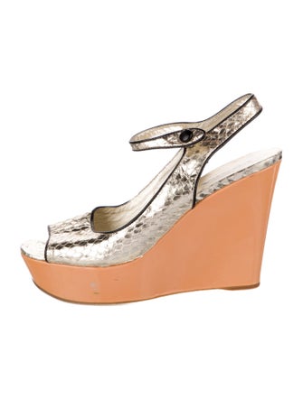 Prada Leather T-Strap Sandals