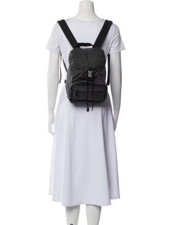 Prada Enameled Metal Triangle Backpack