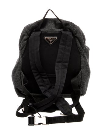 Prada Enameled Metal Triangle Backpack