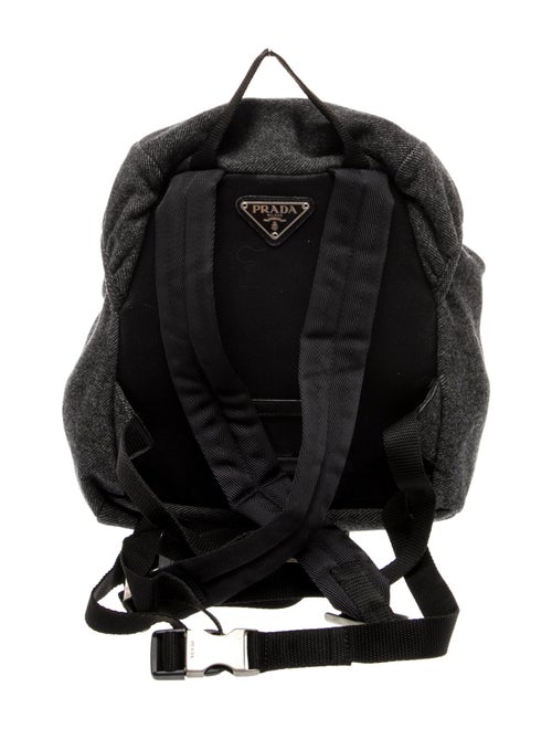 Prada Enameled Metal Triangle Backpack