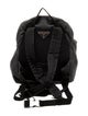 Prada Enameled Metal Triangle Backpack