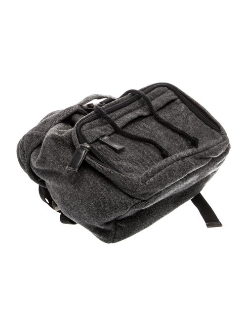 Prada Enameled Metal Triangle Backpack