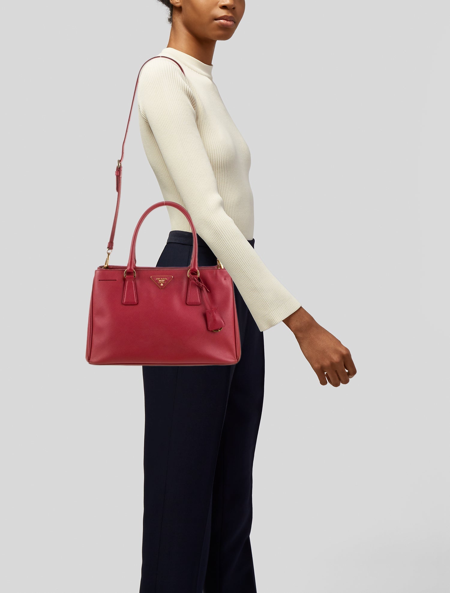 Prada Saffiano Lux Leather Shoulder Bag