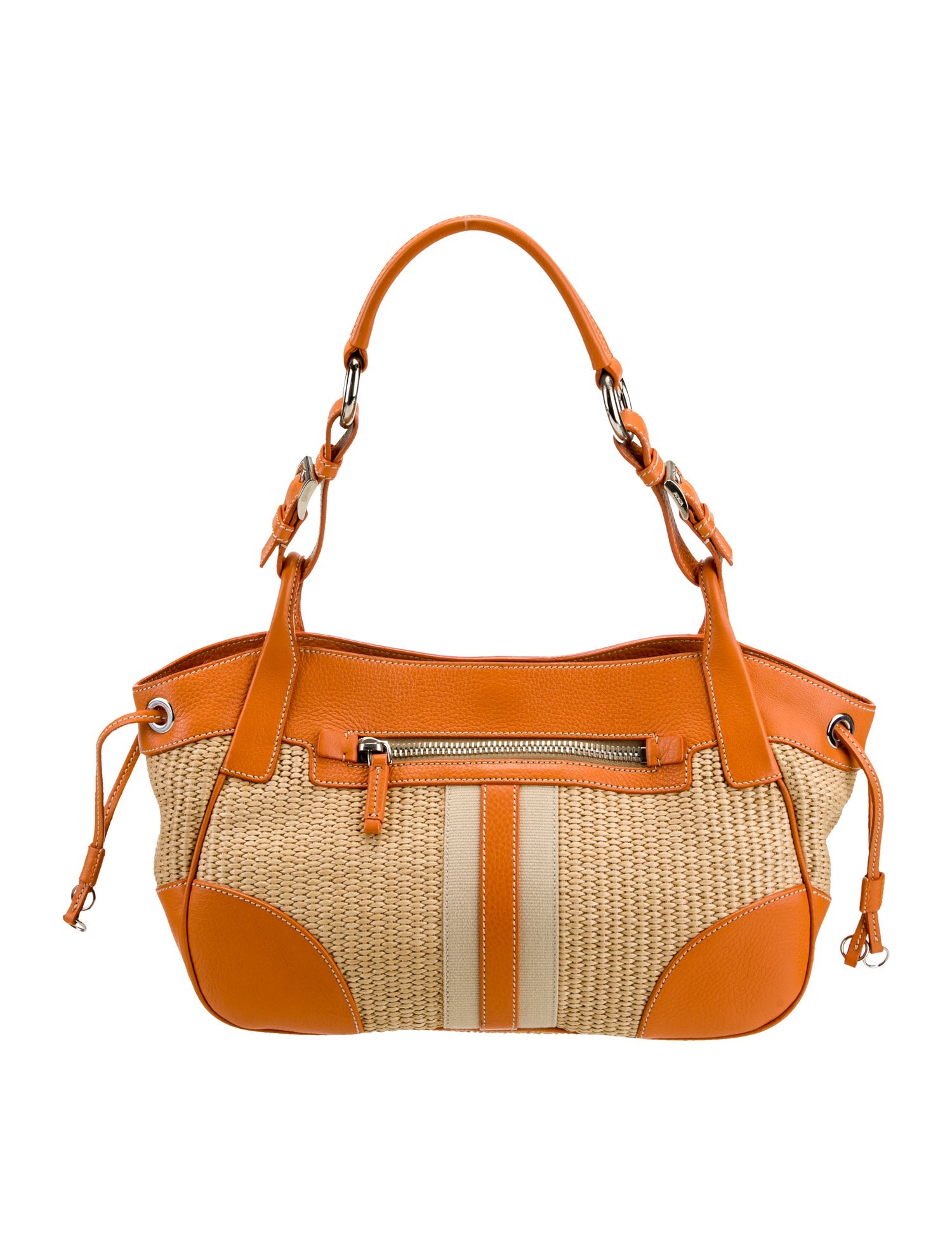 Prada Enameled Metal Triangle Paglia