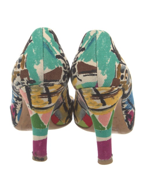 Prada Canvas Printed Pumps