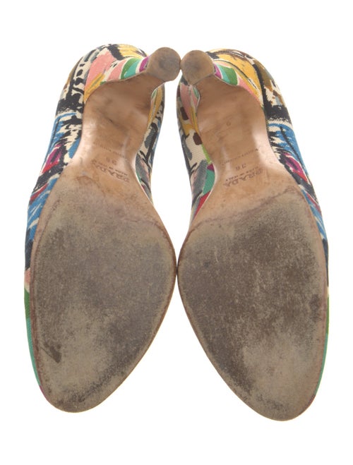 Prada Canvas Printed Pumps