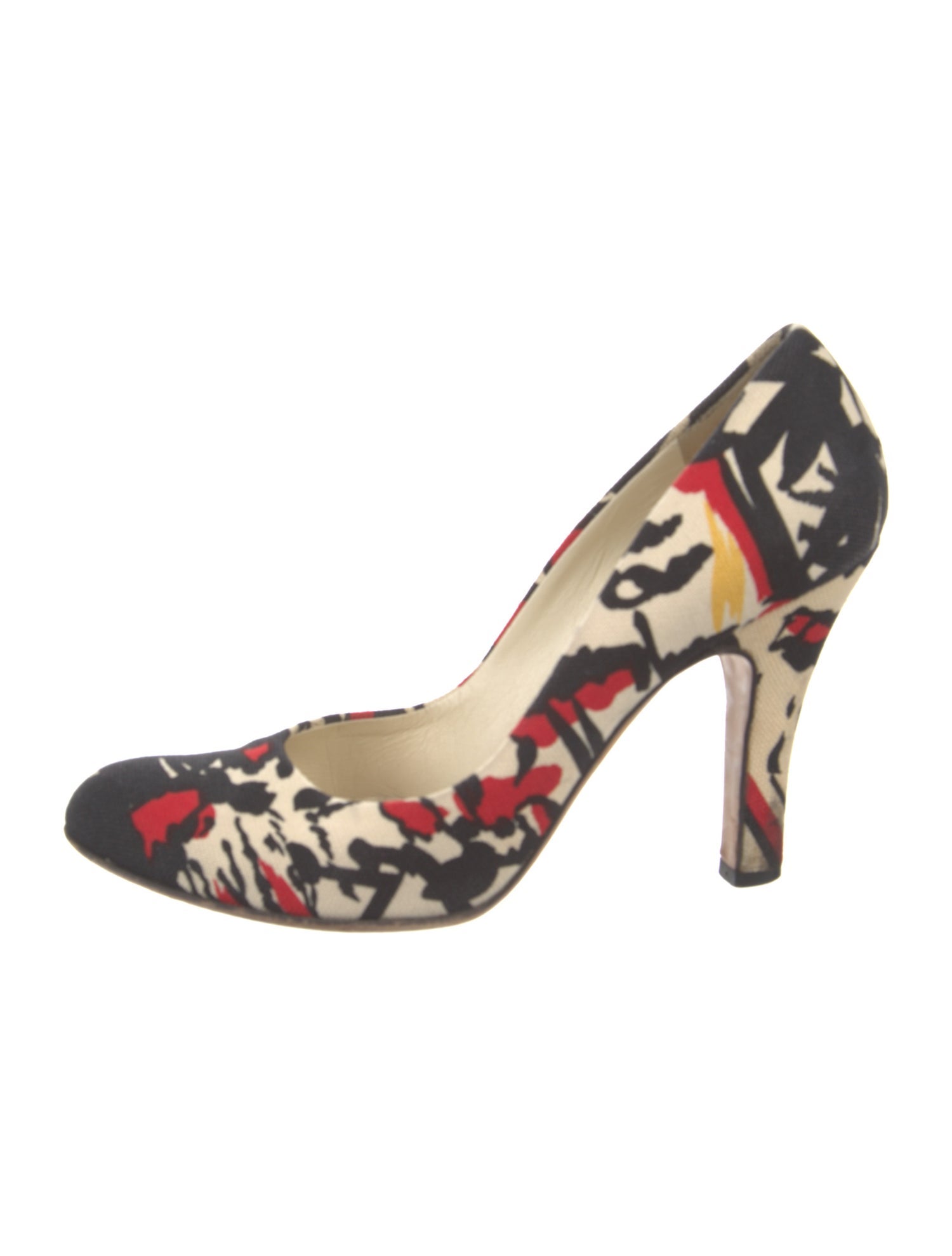 Prada Canvas Printed Pumps