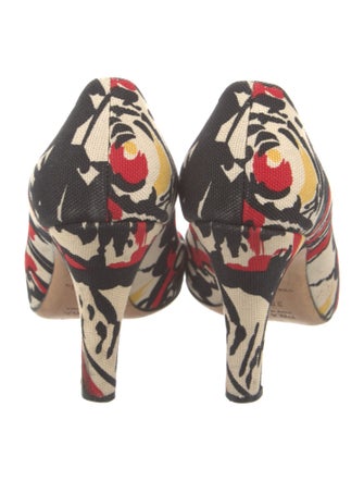 Prada Canvas Printed Pumps