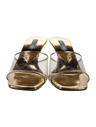 Prada PVC Graphic Print Slides