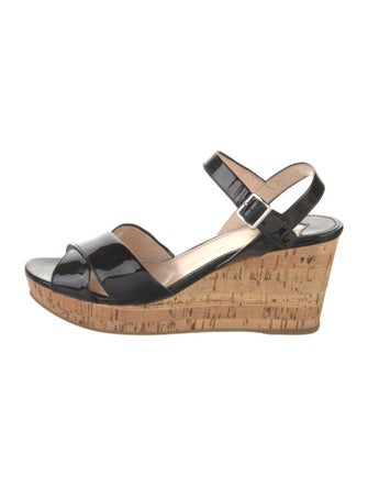 Prada Patent Leather Slingback Sandals