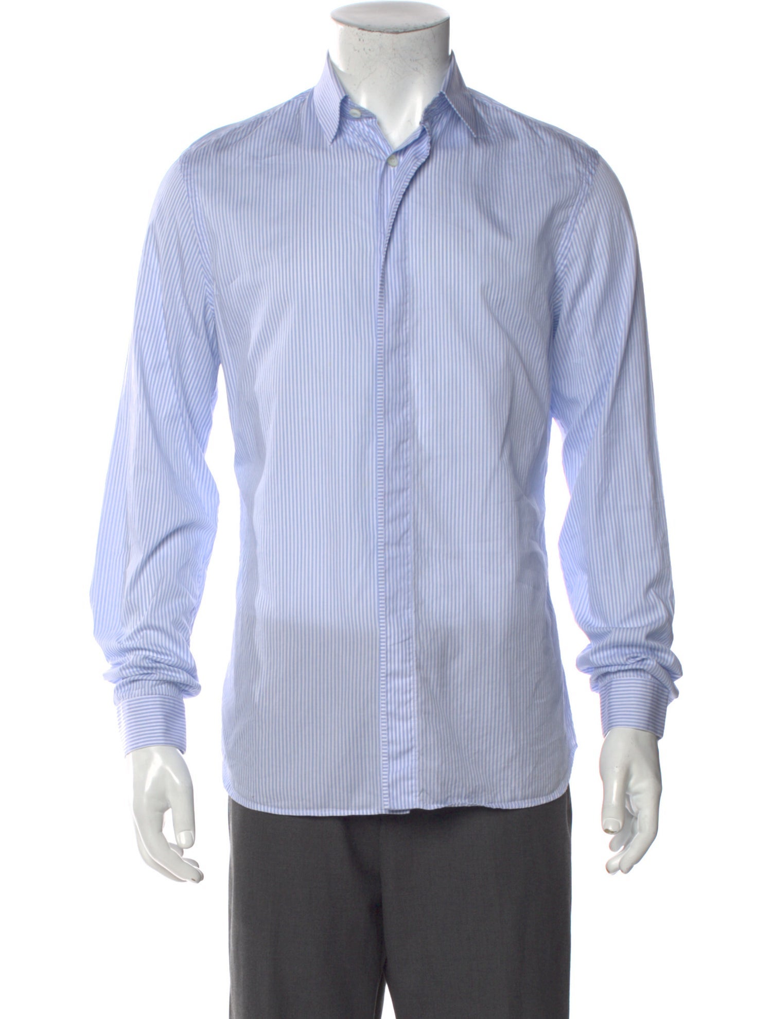 Prada Late 2000's - Early 2010's Striped Dress Shirt Dress Shirt