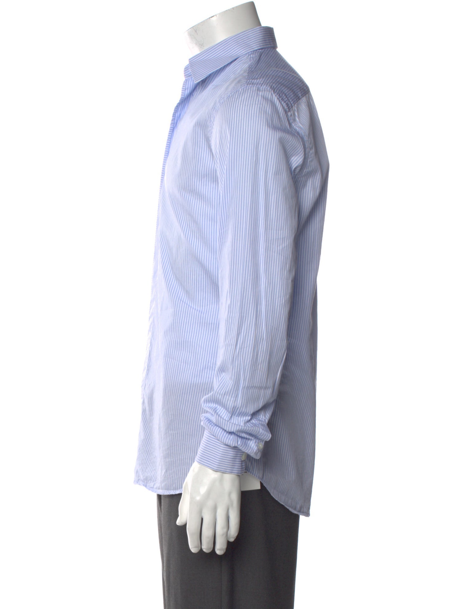Prada Late 2000's - Early 2010's Striped Dress Shirt Dress Shirt