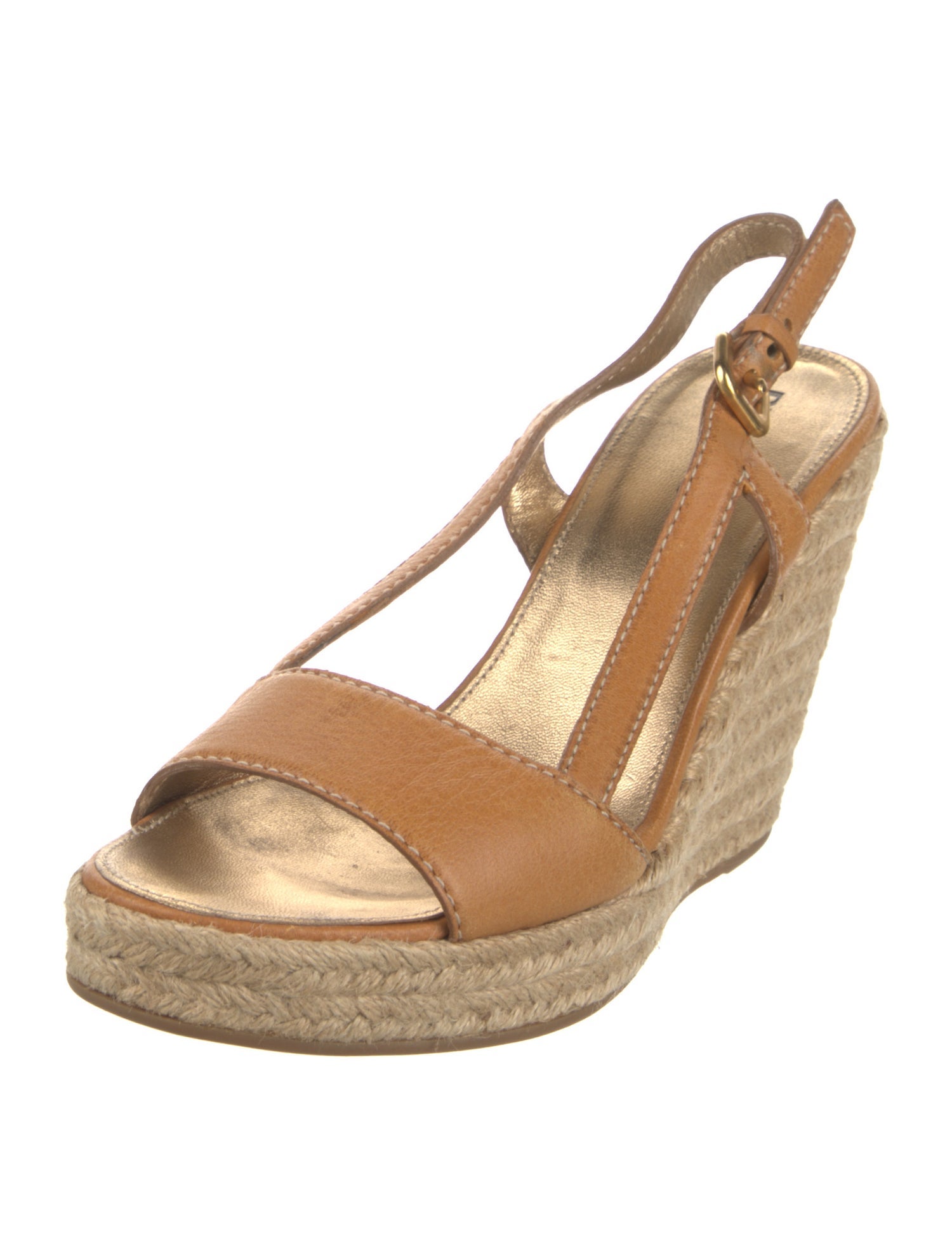 Prada Leather Braided Accents Espadrilles