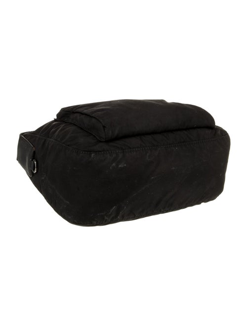 Prada Enameled Metal Triangle Messenger Bag