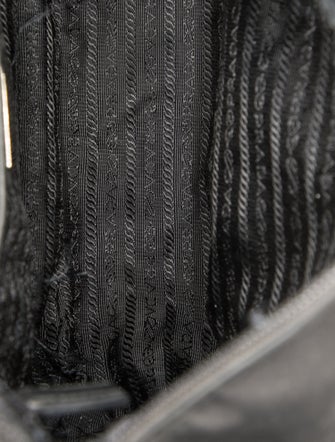 Prada Enameled Metal Triangle Messenger Bag