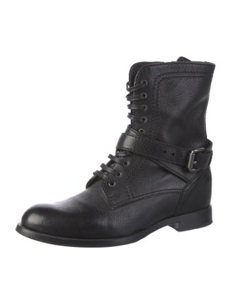Prada Leather Combat Boots