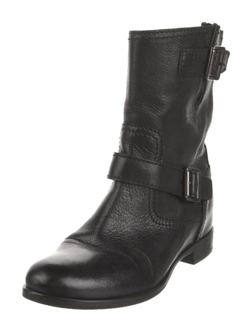 Prada Leather Moto Boots